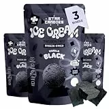 Star Candies Gefriergetrocknetes Schwarzes Vanilleeis | Gefriergetrocknete Süßigkeiten | Freeze Dried Candy | Weltraum- und Astronauten-Snack | Camping, Geburtstags- oder Party Essen (150 g, 3 Pack)