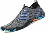 SAGUARO Badeschuhe Strandschuhe Aquaschuhe Wasserschuhe Surfschuhe Schwimmschuhe für Damen Herren Kinder, Blau 43