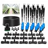MIXC Bewässerungssystem Garten, Bewässerung Kit Tropfbewässerung 20M DIY Micro Drip System Automatische Sprinkler Misting System für Bewässerung Pflanzen Tropfchenbewässerung Gewächshaus,Garten,Rasen