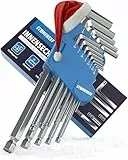 STONE REEF Innensechskantschlüssel Set 13tlg. [inkl. Kugelkopf] - Chrom 1,27-10mm, Sechskantschlüssel Handwerkzeug Set für Handwerker, Winkelschlüsselsatz
