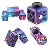 Cuackamily 3 Stück Fidget Toys Set, Galaxie Anti-Stress Würfel Spielzeug, Infinity Cube, Fidget Pad Controller, Stressaubbau bei Nervösität, Dekompression Spielzeug Geschen für Kinder und Erwachsene