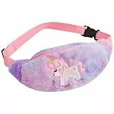 PACKOVE Unicorn Bauchtasche Plüsch Hüfttasche Mädchen Brusttasche Fanny Pack Lustig Verstellbar Niedlich Für Reisen Party