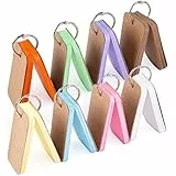 Koogel Karteikarten mit Ring, 8 Stück 400 Blätter Mini Lernkarten aus Kraftpapier, mehrfarbig sortiert für Vokabeltraining unterwegs, 5 x 9 cm