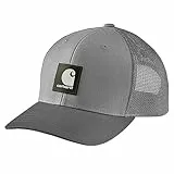 Carhartt Herren Rugged Flex Twill Mesh Back Logo Patch Cap, Asphalt, Einheitsgröße