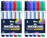 Smart Panda 5 Whiteboard-Stifte mit Rundspitze – Trocken abwischbare Marker für Whiteboards – Für Zuhause, Schule und Büro – 5er-Set mit verschiedenen Farben (Packung mit 2)