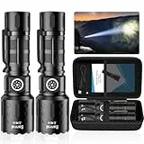 Banral Wiederaufladbare Taschenlampen, hohe Lumen, superhelle LED, klein, leistungsstark, taktische Taschenlampe mit Memory-Funktion, 6 Modi, wasserdicht, Blitzlicht für Camping, Notfall
