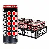 effect Energy Drink BLACK ACAI – Tray mit 24 x 330 ml Energy Dosen Einweg, Koffeinhaltiges Erfrischungsgetränk mit B-Vitaminen – fruchtiger & exotischer Acai Geschmack, vegan