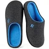 RockDove Damen Original Zweifarbige Hausschuhe mit Rückstellschaum, 36/37 EU, Dunkelgrau und Blau