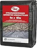 GroundMaster Unkrautvlies Extra Stark (1 m Breit x 10 m Lang) - 100g/m² Unkrautvlies Wasserdurchlässig, Bodengewebe Unkrautflies für Garten, Hochbeet, Einfahrt usw., Anti Unkrautvlies Pflanzfolie