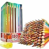 KreativeKraft KreativKraft Buntstifte Kinder Set 180 Stück - Buntstifte für Kinder, Jugendliche und Erwachsene 30 Farben mit Spitzer