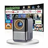 Videoprojektor Support 1080p [Electic Focus] Mini Portable Smart TV Projektor WiFi BT Built-in Netflix, Heimkino Projektor 350 ANSI Support 4K, 4D 4P Keystone, 50% Digital Zoom, YouTube
