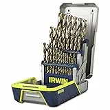 Irwin Industrial Tools Spiralbohrer-Set mit geradem Schaft, Länge, 3018002, Kobalt, 29pc Pro Case