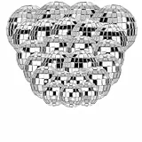 48 Stück Glänzend Discokugel Klein, 5/4/3/2cm Silber Spiegelkugel Discokugeln, Mehrere Größen Deko Discokugels, Disco Ball Cake Toppers, Discokugeln Set für Kuchendekoration Party Bar
