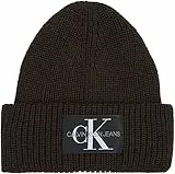 Calvin Klein Jeans Herren Strickmütze Monologo Patch Wintermütze, Braun (Dark Chestnut), Onesize