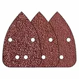 wolfcraft Haft-Schleifblätter für Holz und Metall 96 x 136 mm I 1756000 I Set mit Körnung 80, 120, 240 I für Multischleifer, Dreieckschleifer, gelocht
