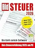 BILD Steuer 2026, Geld-zurück-Steuersoftware für die Steuererklärung 2025 | Inkl. 1 Einkommensteuererklärung I Windows-Version I Aktivierungscode per Email