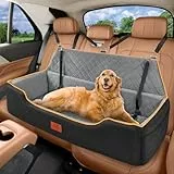 GL GLENSLAVE Hundeautositz für große/mittlere Hunde, bequemes Hundeautobett Pet Booster für den Rücksitz, vollständig Abnehmbarer & waschbarer Hundereisesitz mit dickem Kissen