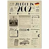 FestySpark Geschenke zum 24. Geburtstag Frau - Geburtstagsgeschenk für Männer 24 - Schöne Geburtstagskarte 24 Frau und Mann - Geburtstagsdekoration 24. Geburtstag Männer und Frauen - Karte 2002