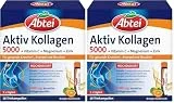 Abtei Aktiv Kollagen 5000 - Für gesunde Knochen, Knorpel und Muskeln - mit Vitamin C, Magnesium und Zink – laborgeprüft und zuckerfrei - 1 x 10 Trinkampullen à 25 ml (Packung mit 2)
