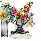 Dopsyesn Acryl Figuren - Flache Baum-Figuren für den Schreibtisch und die Heimdekoration | Tischdekorationen für Innenbereich, Bar, Wohnung, Kaminsims, Küche, Büro, Eingangsbereich, Schlafzimmer,