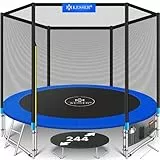 KESSER® Trampolin Outdoor Ø 244/305/366/427 cm Komplettset mit Sicherheitsnetz, Leiter, Randabdeckung & Seitentasche und Montagezubehör | Kindertrampolin Gartentrampolin Belastbarkeit 150 kg