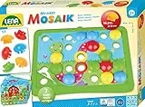 Lena 35632 - Mein erstes Mosaik Natur, Steckmosaik mit 36 Steckern, Mosaiksteine mit Ø 32 mm, Mosaikspiel mit 7 Steckvorlagen, Steckspiel für Kinder ab 2 Jahre, My first Mosaic Bastelset