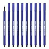 Westcott STORYLINER Fineliner blau 10 Stück | Premium Fineliner mit 0,4mm Strichstärke | Präzise Strichführung, metalleingefasste Spitze, schnelltrocknende Tinte auf Wasserbasis | E-737777 00