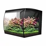 Fluval Flex 2.0 Aquarium Set 34 L, Nano Aquarium Komplettset mit geschwungener Frontscheibe, LED Beleuchtung mit Fernbedienung, integriertes 3-Stufen-Filtersystem, Fütterungsklappe und Düsenstrahlrohr