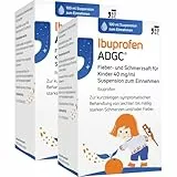 Ibuprofen ADGC® Fieber- und Schmerzsaft für Kinder - 40 mg/ml - ab 3 Monate - angenehmer Orangengeschmack - zuckerfrei - lindert schnell und langanhaltend Schmerzen & Fieber - 2x 100ml