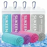 Sukeen Kühlendes Handtuch, Sport Cooling Towel für Hals und Körper, Schweißhandtuch schnelltrocknendes Mikrofaser-Halskühlhandtuch für Fitness, Golf, Tennis, Yoga, Sport(100x30cm)
