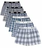 YESWEL Boxershorts Herren 6er Pack, Atmungsaktive Unterhosen aus 100% Baumwolle, American Lockerer Fit Unterwäsche Männer, Retroshorts mit Komfortabler Bun (Mehrfarbig 01, XL)