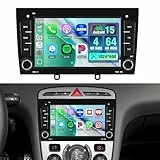 Hikity 4+64GB 8 Core Android Autoradio für Peugeot 408 2010-2024, 7 Zoll IPS Touchscreen Auto Radio mit Wireless CarPlay Android Auto Mirror Link Bluetooth 5.0 GPS Navigation WiFi EQ DSP FM RDS