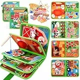 ZOOI Busy Board Montessori Spielzeug ab 1 Jahr, Busy Book Kinderspielzeug ab 1 2 3 Jahre, Baby Geschenk Spielzeug ab 1 2 3 Jahre, Einschulung Mädchen, Schultüte Füllung