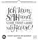 DUMONT - Funny Quotes im Quadrat 2026 – Typo-Wandkalender 23 x 23 cm mit frechen Sprüchen, für Design- und Sprüche-Fans