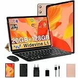 SEBBE 2026 Neueste Tablet 10 Zoll Android, 20 GB RAM+128 GB ROM (TF1 TB),5G WLAN 6丨Bluetooth 5.0丨Widevine L1丨6000mAh丨5MP+8MP丨GMS丨1280 * 800丨Tablet mit Tastatur Maus Gold