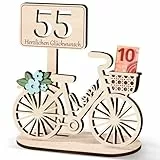 I LOVE MOM Geldgeschenk Geburtstag Holz, Fahrrad Geschenk, DIY Deko Zahlen für Radfahrer Geschenke, Hochzeiten, Partys, Geburtstage, Jubiläum (Bike-55)