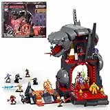 Mattel Brick Shop Masters of the Universe Bauset, Clash at Snake Mountain mit 636 Teilen und 12 Figuren für Erwachsene Sammler und Kinder ab 13 Jahren, JMB31