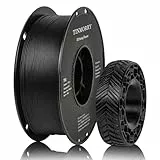 TINMORRY TPU Filament 1.75 mm, TPU 95A Flexibles 3D Drucker Filament mit glänzender Oberfläche, Geeignet für die meisten FDM-3D-Drucker, 1kg Spule (2.2 lbs), Schwarz