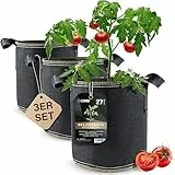 lohag® Premium Vliesstoff-Pflanzsack - 27 Liter, 3er Pack | Perfekt für Kräuter, Blumen, Gemüse & Zimmerpflanzen | Robuste, Wiederverwendbare Pflanzbeutel - Die Gesunde Alternative zum Blumentopf