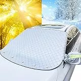 KEELYY Frontscheibenabdeckung Winter Autoscheibe Frostabdeckung mit 5 Magnete Sonnenschutz Auto Autoscheibenabdeckung Scheibenabdeckung Winschutzscheiben Abdeckung Groß, 145 * 115cm