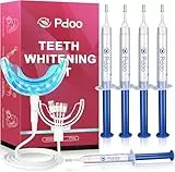 Teeth Whitening Kit - Kabelgebundenes LED Zahnaufhellungsset mit 5 x 3ml PAP+ Gel – Direkte USB-Stromversorgung ohne Akku – Professionelles Zahnbleaching zu Hause – Effektiver als Whitening Strips