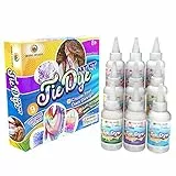 Desire Deluxe Tie Dye Kit – Farben Textilfarbe für Kleidung Permanent, Baumwolle – Kreatives Bastelset mit Farbpulver & Zubehör (9-Farben-Set)