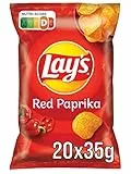 Lay's Red Paprika - Knusprig gewürzte Kartoffelchips für eine gelungene Party - 20 x 35g