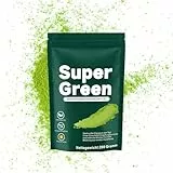Grüne Entgiftungspulver 200g – Superfood Pflanzenpulver mit Spirulina, Orangengeschmack – Reich an Ballaststoffen & Mikronährstoffen – Vegan, Zuckerfrei, Glutenfrei – Täglicher Energie Helfer