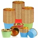 Papier Muffinförmchen, 150 Stk Muffin Cupcake Formen, Backförmchen Muffinformen, Cupcake Muffin Förmchen aus Aluminiumfolie, Papierförmchen Fällen Liners Wrapper Papier für Hochzeit Geburtstag Party
