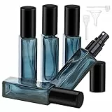 Segbeauty Parfüm Sprayer 10ml, 5 Stück Parfümzerstäuber Portable für Flugzeug Tragen Reise, Parfümflakon aus Glas zum Nachfüllen, Klein Geeignet für Handgepäck Reisen, Semi-transluzentes Blau