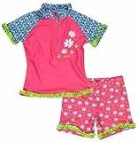 Playshoes zweiteilig Schwimmshirt Badeshorts Badebekleidung Unisex Kinder,Blumen,110-116