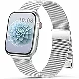 Ersatzarmband Kompatibel mit Apple Watch Armband 40mm 41mm 42mm 44mm 38mm 45mm 46mm 49 Damen Herren Einstellbar Magnetisch Metall Edelstahl Armbänder für iWatch SE Ultra Series 11 10 9 8 7 6 5 4 3 2 1