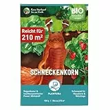 Plantura Bio-Schneckenkorn, regenfester Power-Wirkstoff, hochwirksame Schneckenbekämpfung an Obst Gemüse & Zierpflanzen, schonend für Haustiere, Vorteilspack: 150 g für 210 m²
