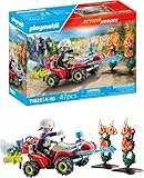 PLAYMOBIL | Action Heroes | Feuerwehr Quad löscht Heckenbrand | Feuerwehrauto | Spielzeug für Kinder ab 4 Jahren | 71825